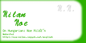 milan noe business card